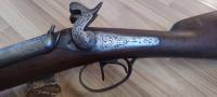 Dubeltówka, strzelba czarnoprochowa Francuska sprawna mechanicznie komplet.