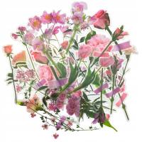 Декоративные наклейки скрапбукинг цветы фольги 40шт