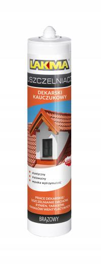 Герметик для кровельной плитки Силиконовый Лакма коричневый 280 мл