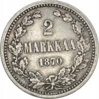 20.FINLANDIA, ALEKSANDER II, 2 MARKKAA 1870