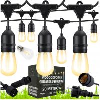 Садовая гирлянда 20 м лампы 20 LED наружные садовые огни 27