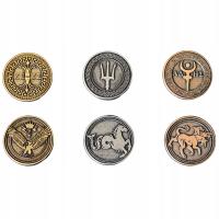 ZESTAW 3 MITOLOGICZNYCH METALOWYCH MONET LARP RPG