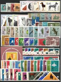 1963, pełny rocznik 86 znaczków + 1 blok - niekasowane**