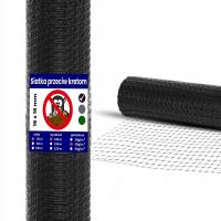 SIATKA na Krety przeciw KRETOM 16x16mm CZARNA 2m rolka 100m