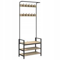 Wieszak na płaszcze z półką dąb sonoma 75 x 34 x 184 cm