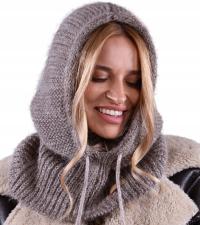 Balaclava Modna czapka damska KAPTUR komin ciepła na zimę Stylowy prezent