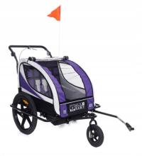 ЧЕРНЫЙ ФИОЛЕТОВЫЙ РЕГУЛИРУЕМЫЙ ВЕЛОСИПЕДНЫЙ ПРИЦЕП