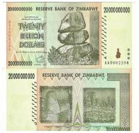 Зимбабве - $ 20000000000 2008 P86 UNC
