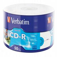 Компакт-диски Verbatim CD-R 700 Мб 50 шт. InkJet Printable 50-pak do zadruku