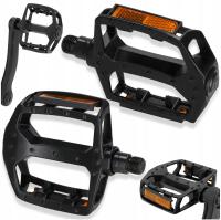 2X педаль велосипед платформы с отражателем для велосипеда алюминий черный 2шт