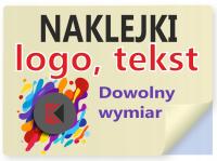 Naklejki z logo dowolny wymiar, etykiety samoprzylepne z nadrukiem