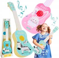 GITARA UKULELE DLA DZIECI 41 CM STRUNY INSTRUMENT KOLOROWA