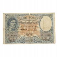 Polska , II RP - Bank Polski - 100 zł Kościuszko 1919 ser. SB