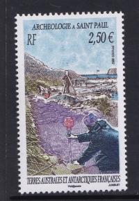 TAAF ** Mi 608 wykopaliska na Wyspie Saint-Paul