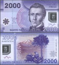 Chile - 2000 pesos 2014 * P162d * polimer