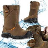 Ocieplane Skórzane Trzewiki Buty Robocze męskie Kozaki VM EDINBURGH S3