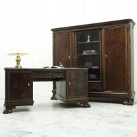 Античный кабинет - библиотека стол неоренессанс 40-х годов-тепо реставрации