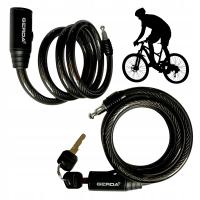 Zapięcie Rowerowe Gerda Flex 1m Długości Splecione Linki Zatrzask Osłona