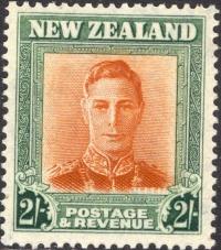 New Zealand KGVI 2 Sh.czysty **