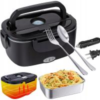 ELEKTRYCZNY LUNCH BOX PODGRZEWANY 1500ML 60W STAL NIERDZEWNA TRWAŁOŚĆ