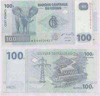 Banknot 100 Franków 2013 Kongo UNC