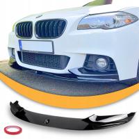 Спойлер бампера сплиттер BMW F10 F11 черный глянец M3 переднего M пакет
