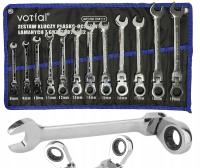 Набор гаечных ключей CRV 12-EL 8-19 мм с трещоткой