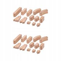 2 szt. LILLABO Kolejka 50 elementów dla dzieci rozwój zabawa