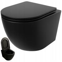 ТУАЛЕТ ЧАША ЧЕРНЫЙ БЕЗ ОПРАВЫ ДОСКА МЕДЛЕННОЕ ПОГРУЖЕНИЕ DUROPLAST ВИХРЕВОЙ ПРОМЫВКИ