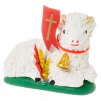 Baranek wielkanocny figurka Ozdoby Wielkanocne na Stół do Koszyczka 10 cm