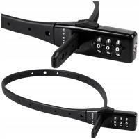 Czarne zapięcie rowerowe szyfrowane Blokada na szyfr MUVIKE Tie 530/3C