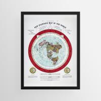 Новая стандартная карта мира Глисон / New standard map of the world Gleason-100x70