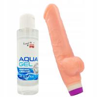 Anatomiczny żylasty elastyczny wibrator dildo regulowanymi wibracjami 25cm