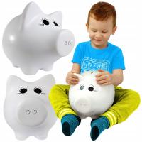 Свинья копилка белый большой XXL керамический для мальчика и девочки гигант