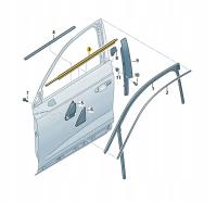 USZCZELKA ZGARNIAJĄCA Z LISTWĄ OZDOBNĄ LEWA Q3 ORYGINAŁ OD ASO