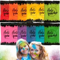 Holi Powder kolorowy proszek Holi Festiwal Kolorów ZESTAW 12szt bezpieczny