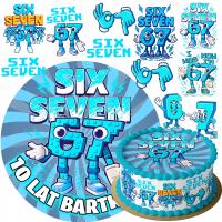 MEGA ZESTAW OPŁATEK NA TORT SIX SEVEN 67 BRAINROT + 11 POSTACI + TEKST