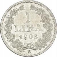 20.SAN MARINO, 1 LIRA 1906 rzadka