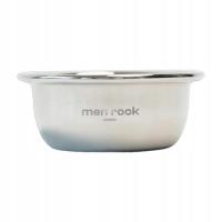 Men Rock Stainless stell shaving bowl, stalowa miseczka do golenia, 1 szt.