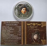 Cook Islands 1 Dollar 2009 Meduza głowa węże Elżbieta II ciekawa moneta M2