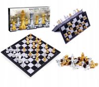 Магнитные дорожные шахматы элегантные золотые шахматные фигуры 20X20CM