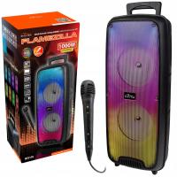 Głośnik Boombox karaoke LED MP3 FM 1000W +MIKROFON