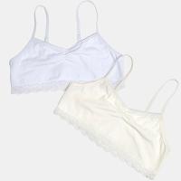 Biustonosz Stanik Dziewczęcy Bawełniany Miękki z Koronką 2-PAK YO! 146-152