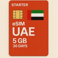 Starter karta eSIM Internet ZEA - Dubaj 5GB - Automatyczna 24/7