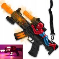 KARABIN ZABAWKOWY PISTOLET DLA DZIECI ŚWIATŁO DŹWIĘK SPIDER MAN