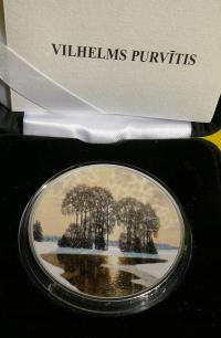 5 EURO ŁOTWA 2021 VILHELMS PURVITIS MALARZ KOLOR