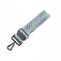 PASEK do torby, torebki regulowany z karabińczykami 67-125cm siwy 067