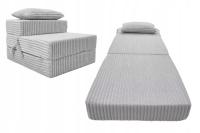 Туристический матрас складной стул 200X70X15CM вельвет серый