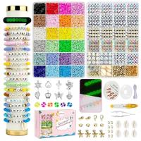 Zestaw Koralików koraliki 7200szt Płaskie Do Robienia Bransoletek Biżuterii