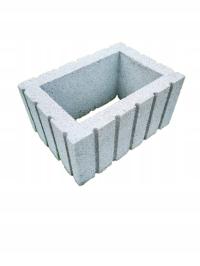 Gazony betonowe donice ogrodowe prostokąt 40x28x20 szary